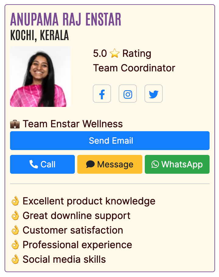 Mi Lifestyle Distributor Leaderboard profile display